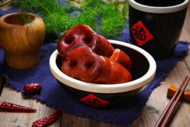 特色传统美食小吃香卤猪脸猪拱嘴