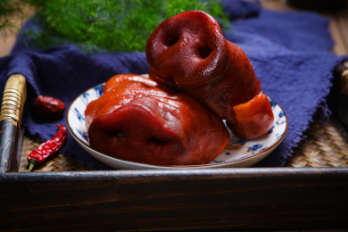 中国传统特色美食卤猪鼻子猪拱嘴