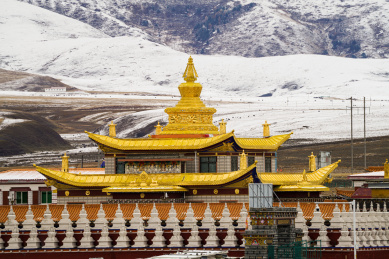 四川省甘孜州塔公草原木雅金塔