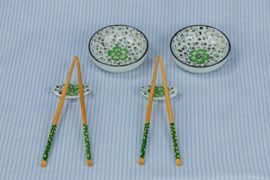 花卉白釉陶瓷餐蝶餐具静物品