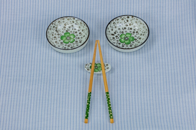 花卉白釉陶瓷餐蝶餐具静物品