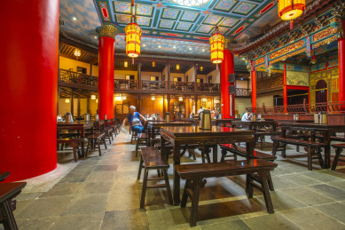 北京老茶馆内景 传统