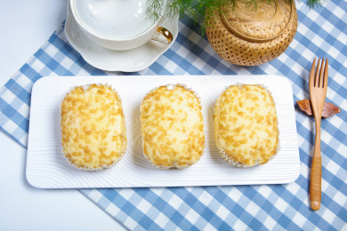 营养美味早餐点心牛奶燕麦蛋糕