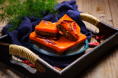 川味川菜特产香辣美味的红油火锅底料