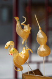 民间传统工艺吹糖人制作的各种动物造型