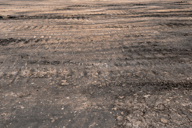 工地煤渣泥土车辙路面背景