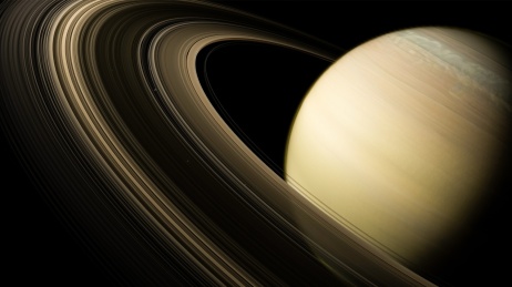 太阳系行星，土星全貌背景