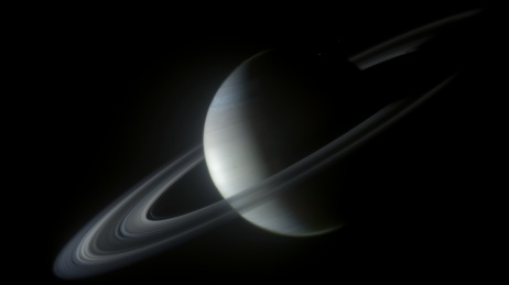太阳系行星，土星全貌背景