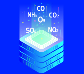 科技环保智能空气净化器矢量插画素材