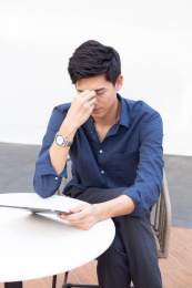 中国商务人像室外移动办公