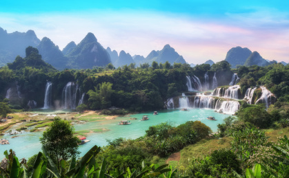 广西德天大瀑布景观