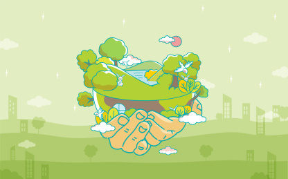 世界森林保护日矢量背景插画