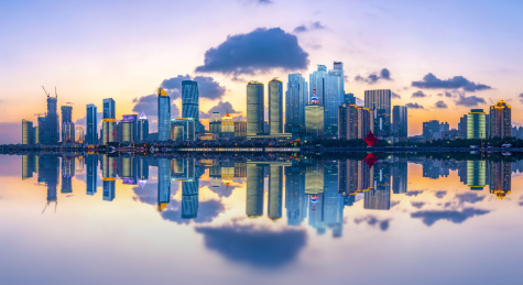 青岛现代建筑景观天际线