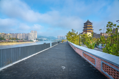 江西省景德镇市昌河两岸休闲步道