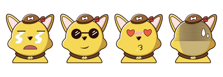 狗狗流泪墨镜亲亲尴尬表情