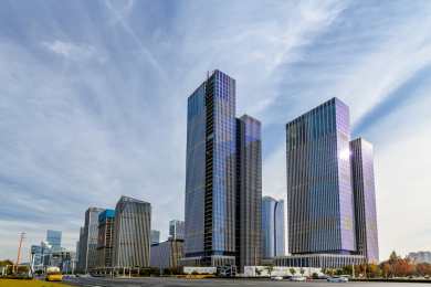 中国江苏省南京市城市建筑群风光