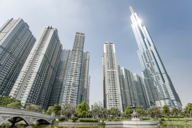 越南胡志明市地标塔81建筑风光