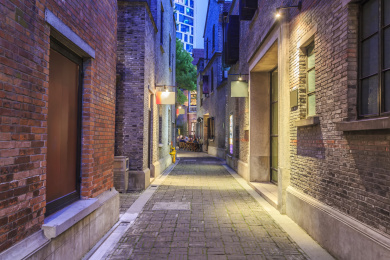 上海新天地酒吧街夜景