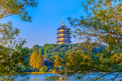 杭州西湖山水景观