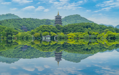 杭州西湖山水自然景观