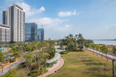 中国广州市南沙金茂湾海滨风光