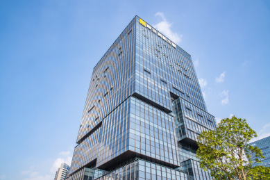 中国广州市南沙cbd建筑风光