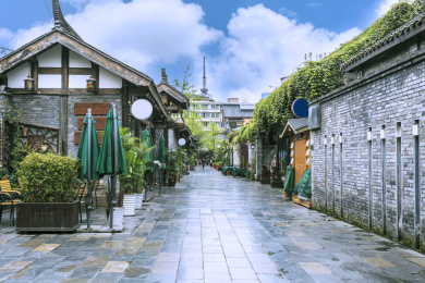 成都宽窄巷子街景