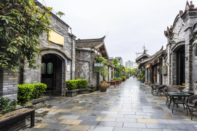 成都宽窄巷子街景