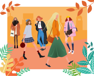 时尚 ins 运动酷帅女生逛街街拍