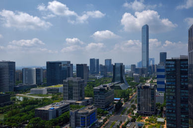 江苏苏州工业园城市建筑风光
