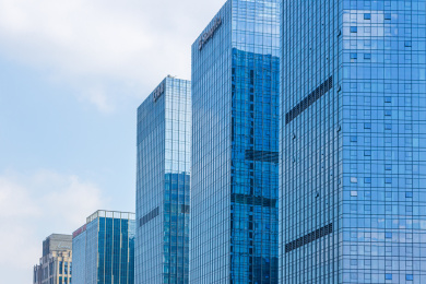 中国江苏苏州城市写字楼建筑