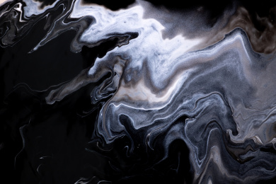 黑白灰混合颜料流体艺术，抽象的彩色背景墙纸纹理。