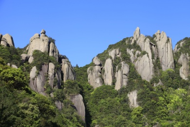 中国福建省太姥山中的夫妻峰