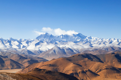 中国西藏风光喜马拉雅山脉全景