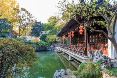 中国江苏省南京市瞻园古典园林风景