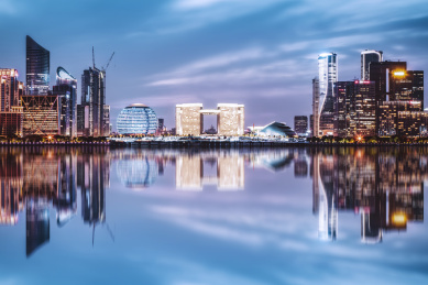 杭州钱江新城夜景