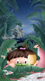 打着灯笼的小孩子