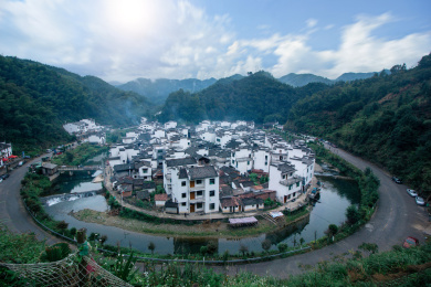 中国江西上饶婺源菊径村全景风景
