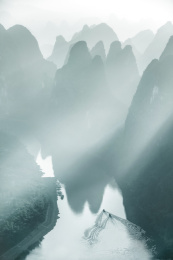 中国桂林山水自然风光