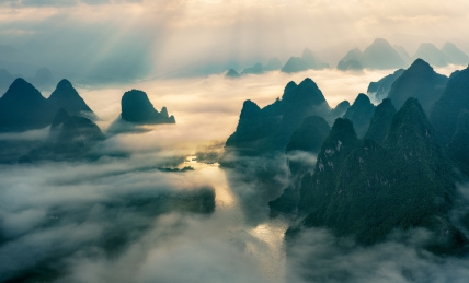 中国广西桂林阳朔漓江山水