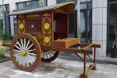 仿古中式双轮马车 中式