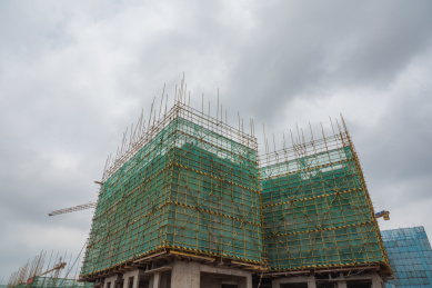 楼房施工脚手架护栏