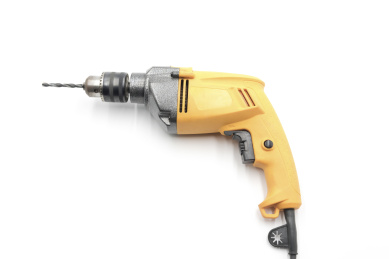 白底黄色家用电钻