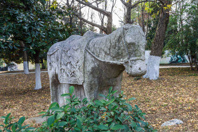 古代石雕马，中国江苏省南京市白马公园