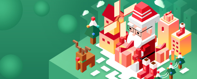 奇幻圣诞节插画