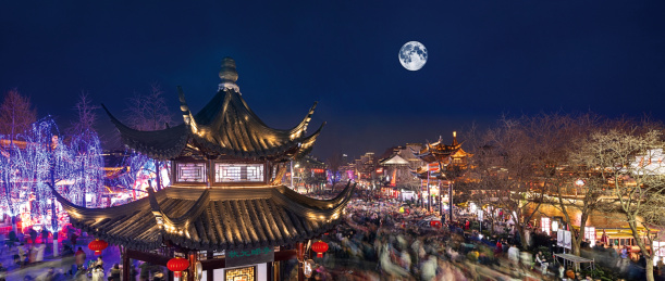 元宵节夫子庙夜景