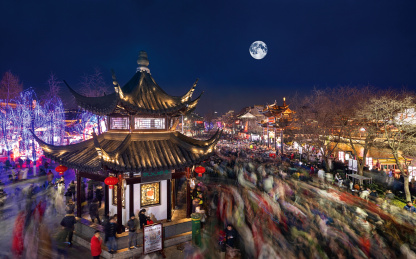 元宵节夫子庙夜景