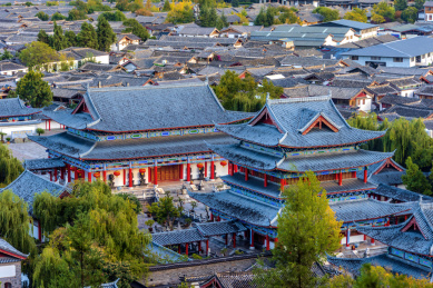 中国云南省丽江市丽江古城木府建筑群