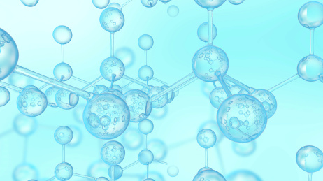 生物化学分子研究三维概念图