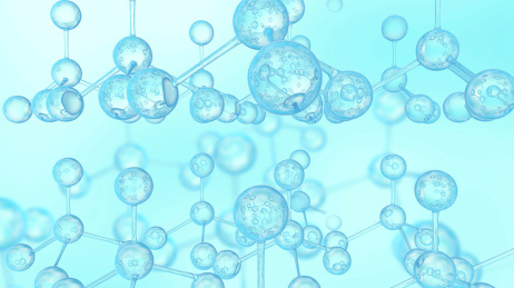 生物化学分子研究三维概念图